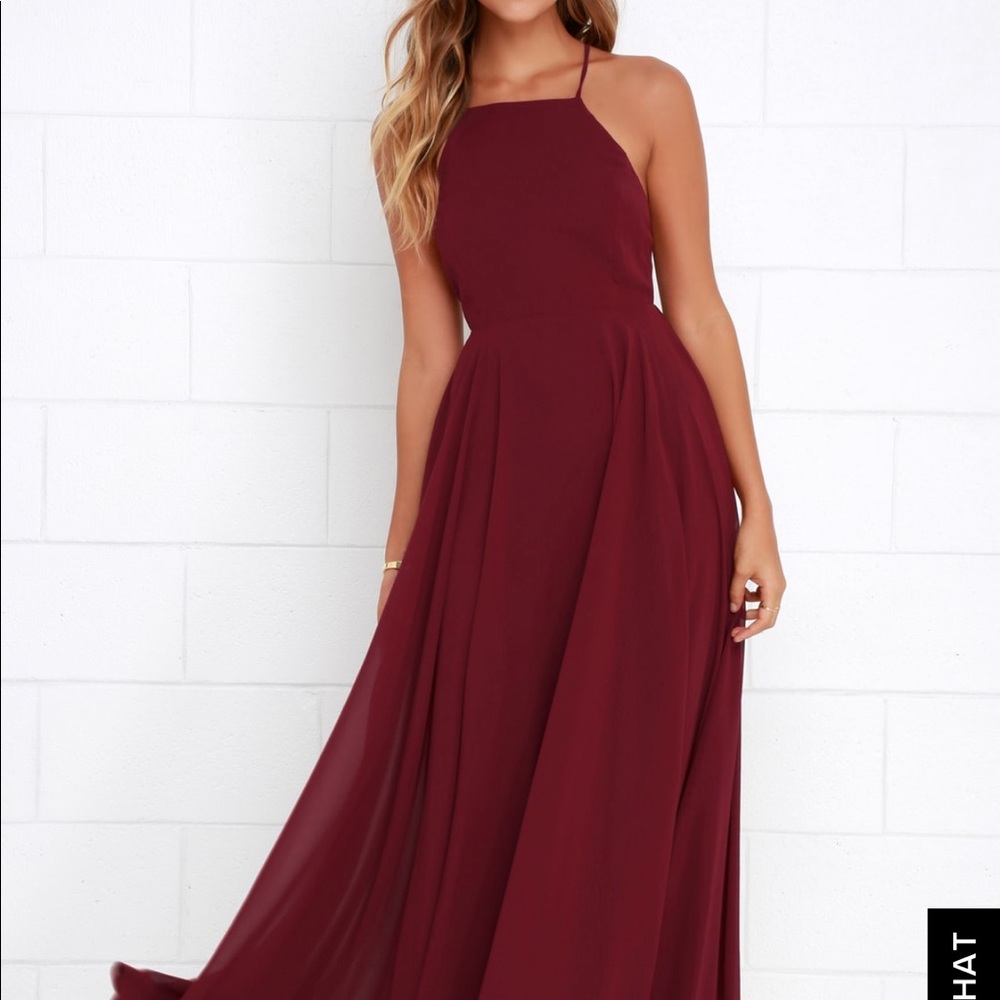 Burgundy maxi dress